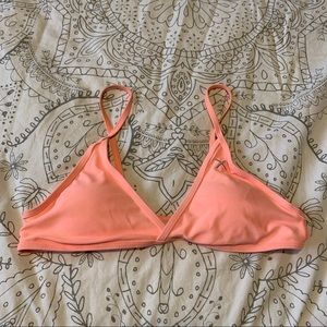 Boutine LA coral colored fitted bikini top